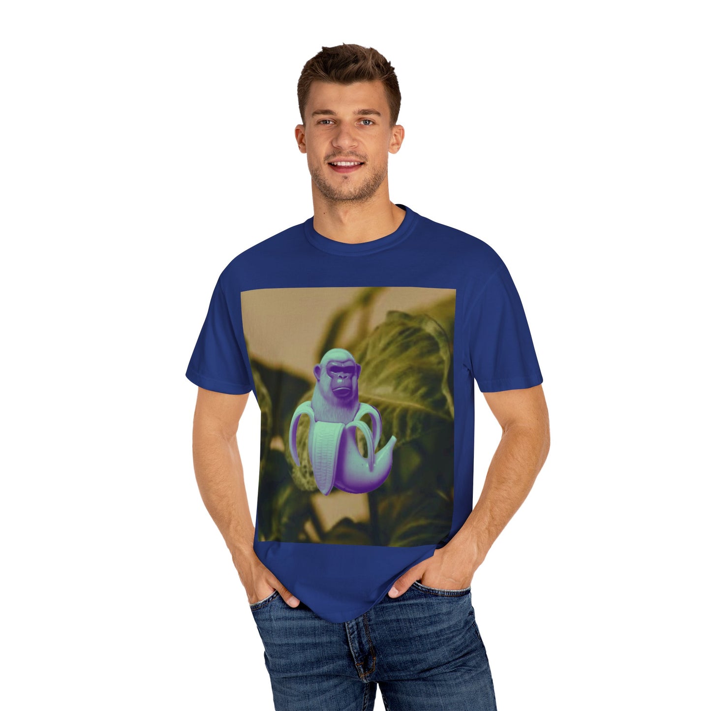 Chimpanzini Bananini T-Shirt, Unisex Garment-Dyed Tee, Fun Gift for Animal Lovers, Casual Style for Every Occasion, Unique Graphic Tee
