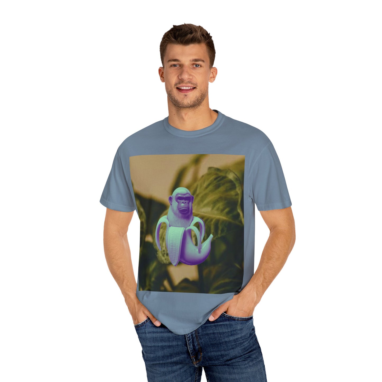 Chimpanzini Bananini T-Shirt, Unisex Garment-Dyed Tee, Fun Gift for Animal Lovers, Casual Style for Every Occasion, Unique Graphic Tee