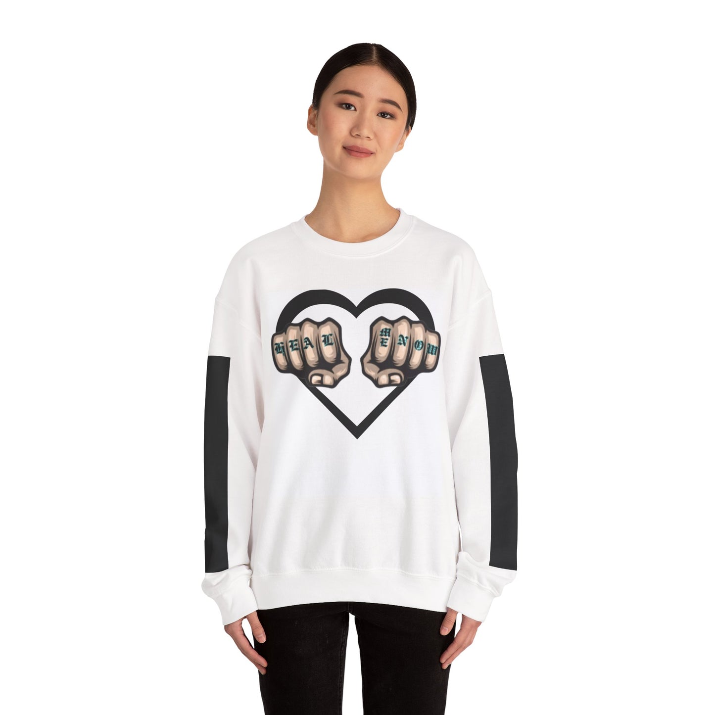 Heartfelt Strength Crewneck Sweatshirt – Casual Comfort, Inspirational Gift, Cozy Layer, Everyday Wear, Unisex Style