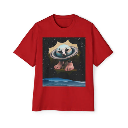 La Vaca Saturno Saturnita Space Vibes Men's Oversized Tee, Graphic Tee, Casual Wear, Unique Gift, Festival Fashion, Comfortable Street Style