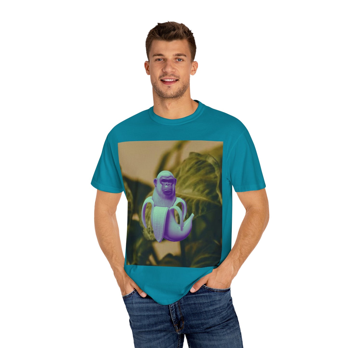 Chimpanzini Bananini T-Shirt, Unisex Garment-Dyed Tee, Fun Gift for Animal Lovers, Casual Style for Every Occasion, Unique Graphic Tee